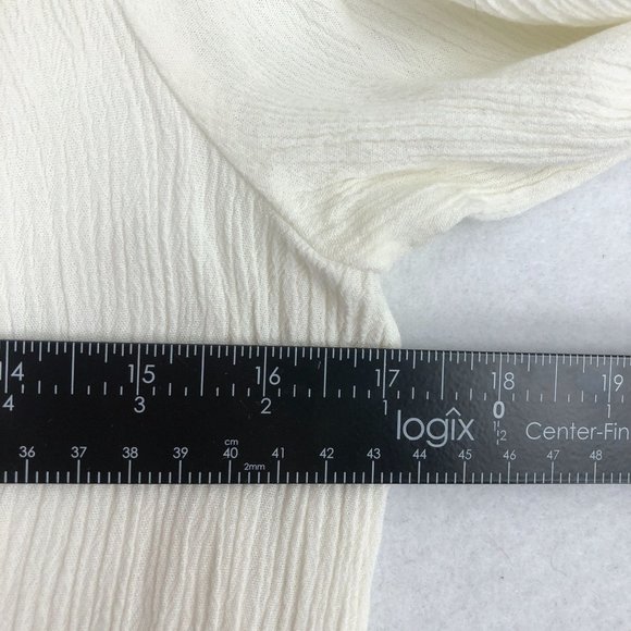 Wrangler Women's Medium Ivory Boho Tassel Sleeve Off The Shoulder Shift Dress - Picture 6 of 10